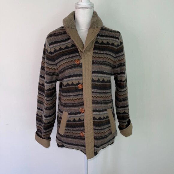 Astor One Jacket Medium Size Womens Vintage Reversible Cotton Acrylic Button Up - Picture 6 of 13